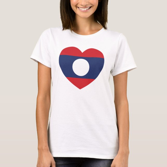 Laotian Heart Flag T-Shirt (Vorderseite)