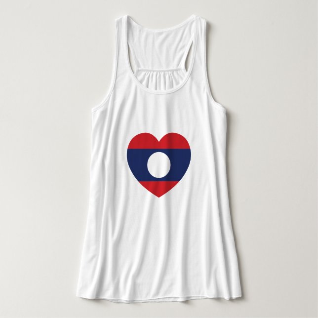 Laotian Heart Flag Tank Top (Design Vorderseite)