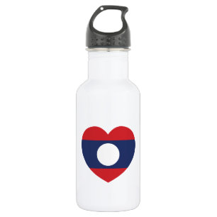Laotian Heart Flag Trinkflasche