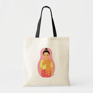 Laotian (rosa) Matryoshka-Beutel Tragetasche