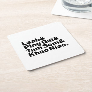 Laotian Street Food Rechteckiger Pappuntersetzer