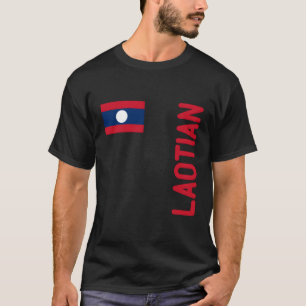 Laotische Flagge und Laos Roots T-Shirt