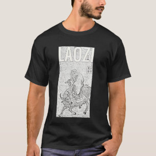 Laozi auf Ox Lao Tzu Tao Te Ching Taoismus Chinesi T-Shirt