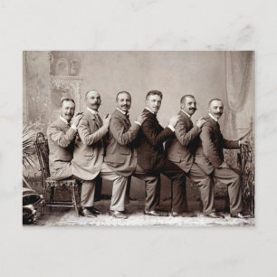 Lap-Dancing viktorianischer Herren Postkarte