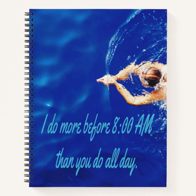 Lap Schwimmen Team Motivierend Inspiration Notizbuch (Vorderseite)