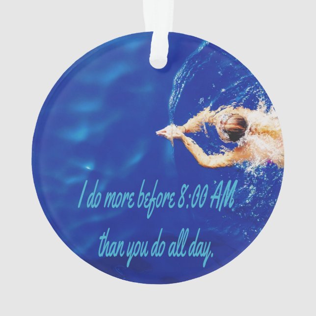Lap Swimming Pool Team Motivierend Inspiration Ornament (Rückseite)