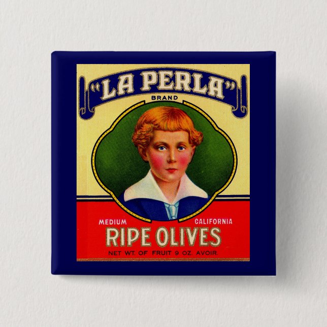 LaPerla-Oliven-Label der 1930er Button (Vorderseite)