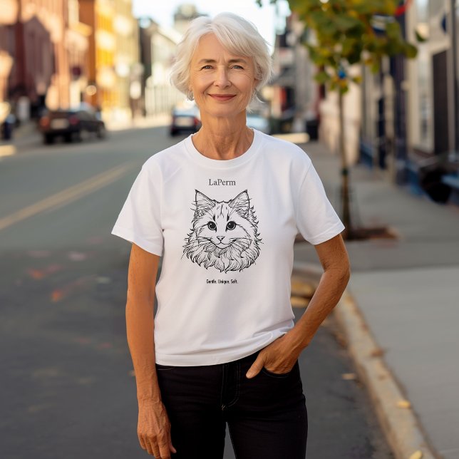 LaPerm Cat Portrait T-Shirt (Von Creator hochgeladen)