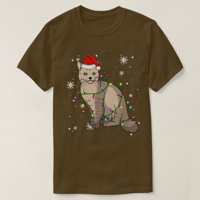 LaPerm Cat Weihnachtslicht Weihnachten Weihnachtsk T-Shirt (Design vorne)