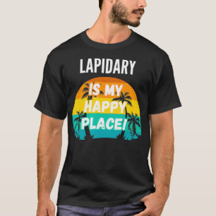 Lapidary ist mein glücklicher Ort Vintag Retro Sun T-Shirt