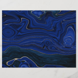 Lapis Blue Agate Wirbel Scrapbook Paper