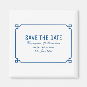 Lapis Blue Deko Chic Save the Date Magnet