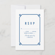 Lapis Blue Deko Chic Wedding RSVP