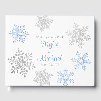 Lapis Blue Silver Gray Snowflake Winterhochzeit