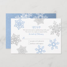 Lapis Blue Silver Snowflake Winter Wedding UAWG