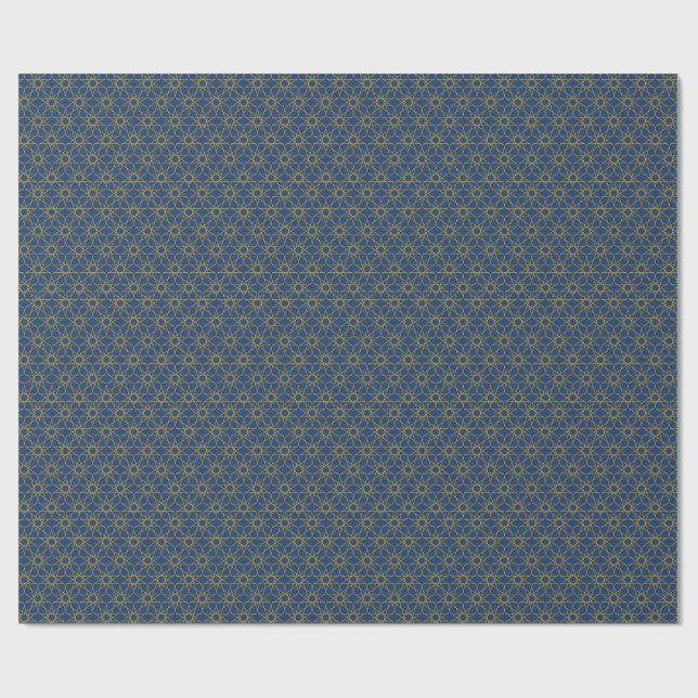 Lapis Gold Geometrie Geschenkpapier (Flach)
