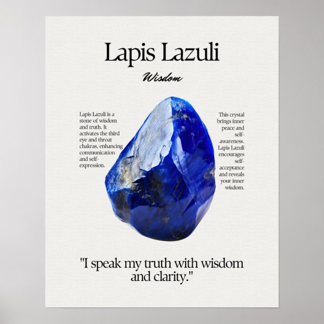 Lapis Lazuli Gem Crystal Poster (Vorne)