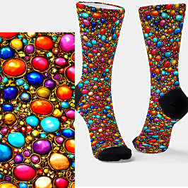 Lapis Lazuli & Gemstones in Goldeinstellung Juwele Socken