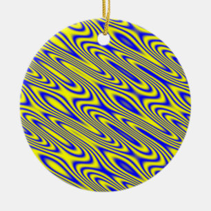 Lapis Lazuli Swirts Abstraktes Muster Keramik Ornament