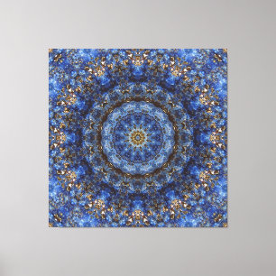 "Lapislazuli-Laminats-" Mandala Leinwanddruck