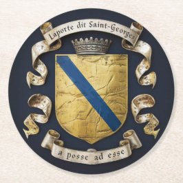 Laporte dit Saint Georges Wappen 5 Runder Pappuntersetzer