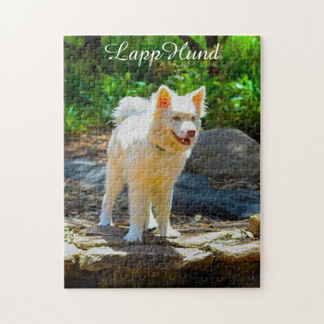 Lapphund Hund. Puzzle (Vertikal)