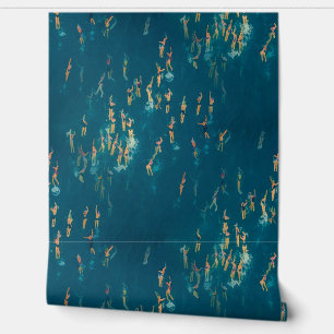 Lapping Waves Vinyl Tapete