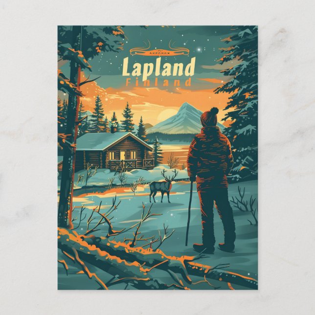Lappland Finnland Postkarte (Vorderseite)