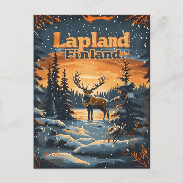 Lappland Finnland Postkarte (Vorderseite)