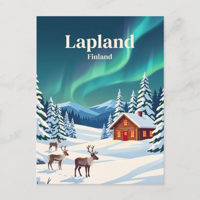Lappland Finnland Postkarte (Vorderseite)