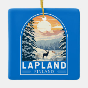 Lappland Finnland Reise Kunst Vintage Keramikornament