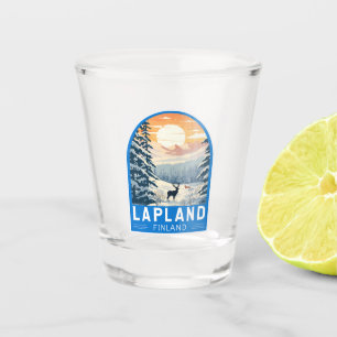 Lappland Finnland Reise Kunst Vintage Schnapsglas