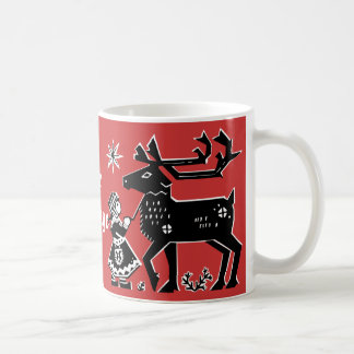 Lappland-Mädchen hält Ren Tasse