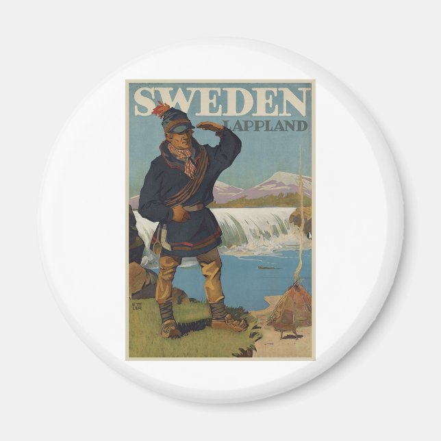 Lappland Schweden Magnet (Vorne)