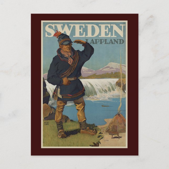 Lappland Schweden Postkarte (Vorderseite)
