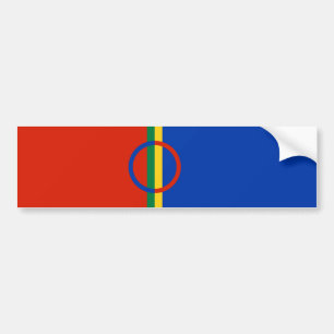 Lapplandflagge (Weihnachten) (Sami) (Laplander) Autoaufkleber