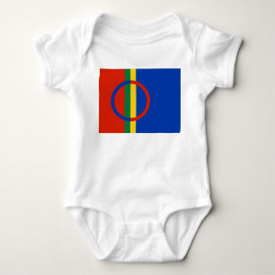 Lapplandflagge (Weihnachten) (Sami) (Laplander) Baby Strampler