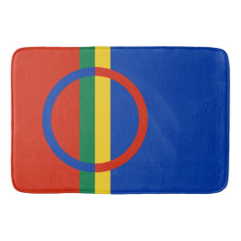 Lapplandflagge (Weihnachten) (Sami) (Laplander) Badematte