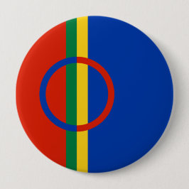 Lapplandflagge (Weihnachten) (Sami) (Laplander) Button