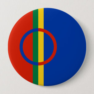 Lapplandflagge (Weihnachten) (Sami) (Laplander) Button