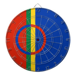Lapplandflagge (Weihnachten) (Sami) (Laplander) Dartscheibe