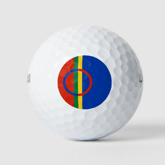 Lapplandflagge (Weihnachten) (Sami) (Laplander) Golfball (Vorderseite)