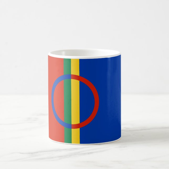 Lapplandflagge (Weihnachten) (Sami) (Laplander) Kaffeetasse (Mittel)