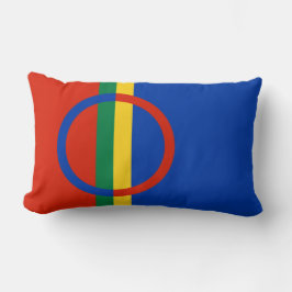 Lapplandflagge (Weihnachten) (Sami) (Laplander) Lendenkissen