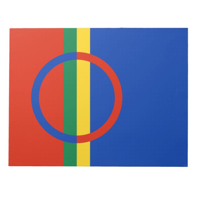 Lapplandflagge (Weihnachten) (Sami) (Laplander) Notizblock (Vorderseite)