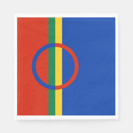 Lapplandflagge (Weihnachten) (Sami) (Laplander) Serviette