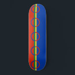 Lapplandflagge (Weihnachten) (Sami) (Laplander) Skateboard<br><div class="desc">Dieses Design ist mit der Flagge Lapplands versehen,  einer Region Nordeuropas,  die besser Sápmi genannt wird. Das Gebiet ist traditionell von den Sámi bewohnt. Die Region umfasst vier Länder: Norwegen,  Schweden,  Finnland und Russland. In vielen Teilen der Welt ist Lappland mit den Weihnachtsfeiern verbunden.</div>