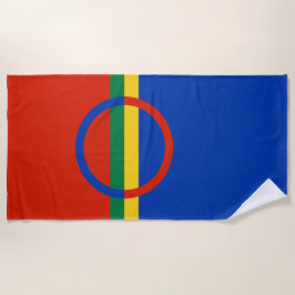 Lapplandflagge (Weihnachten) (Sami) (Laplander) Strandtuch