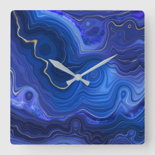 Lapsus Lazuli Wall Clock Quadratische Wanduhr
