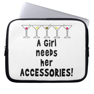 LAPTOP CASE, A GIRL NEEDS HER ACCESSORIES LAPTOPSCHUTZHÜLLE